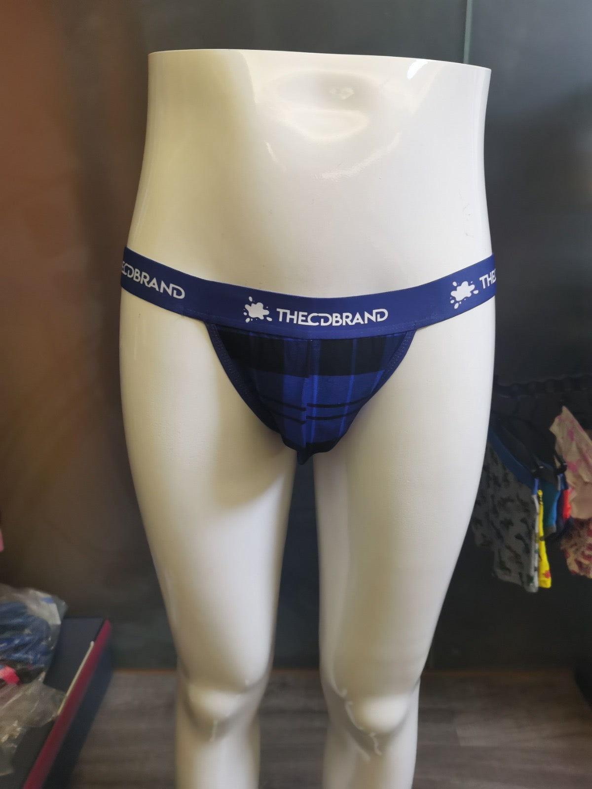 Blue Plaid Jockstrap