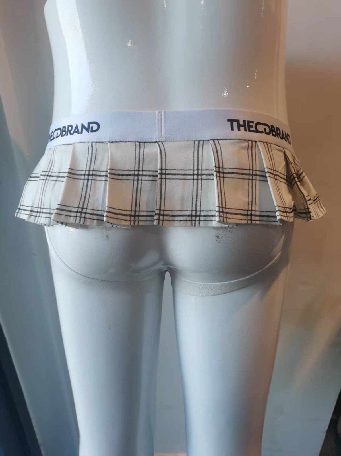 White Jockstrap Mini Skirt