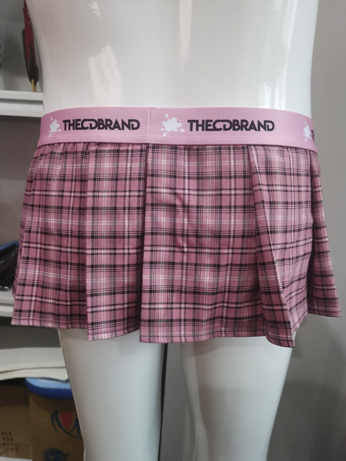 Pink Plaid Jockstrap Full Skirt