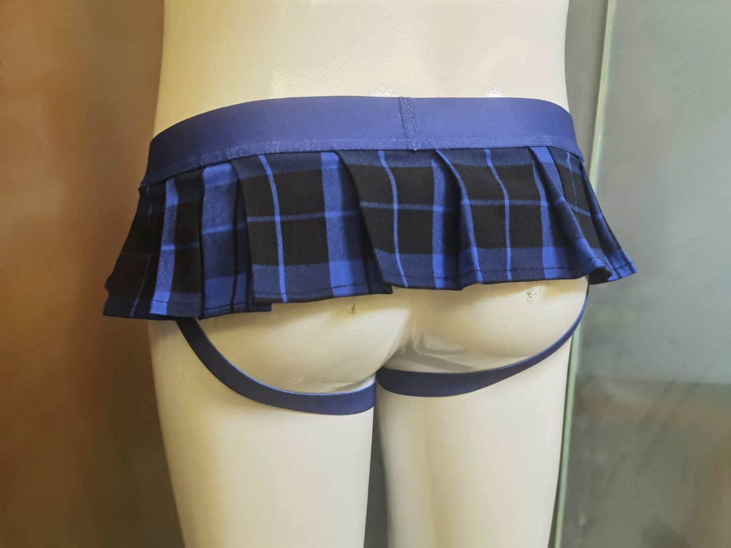 Blue Jockstrap Skirt Without Logo