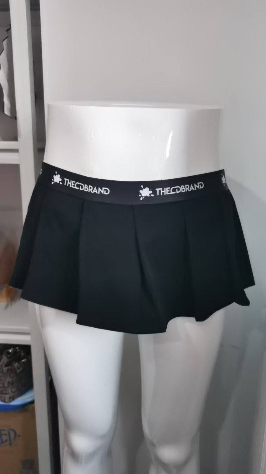Black Zebra Thong Full Skirt