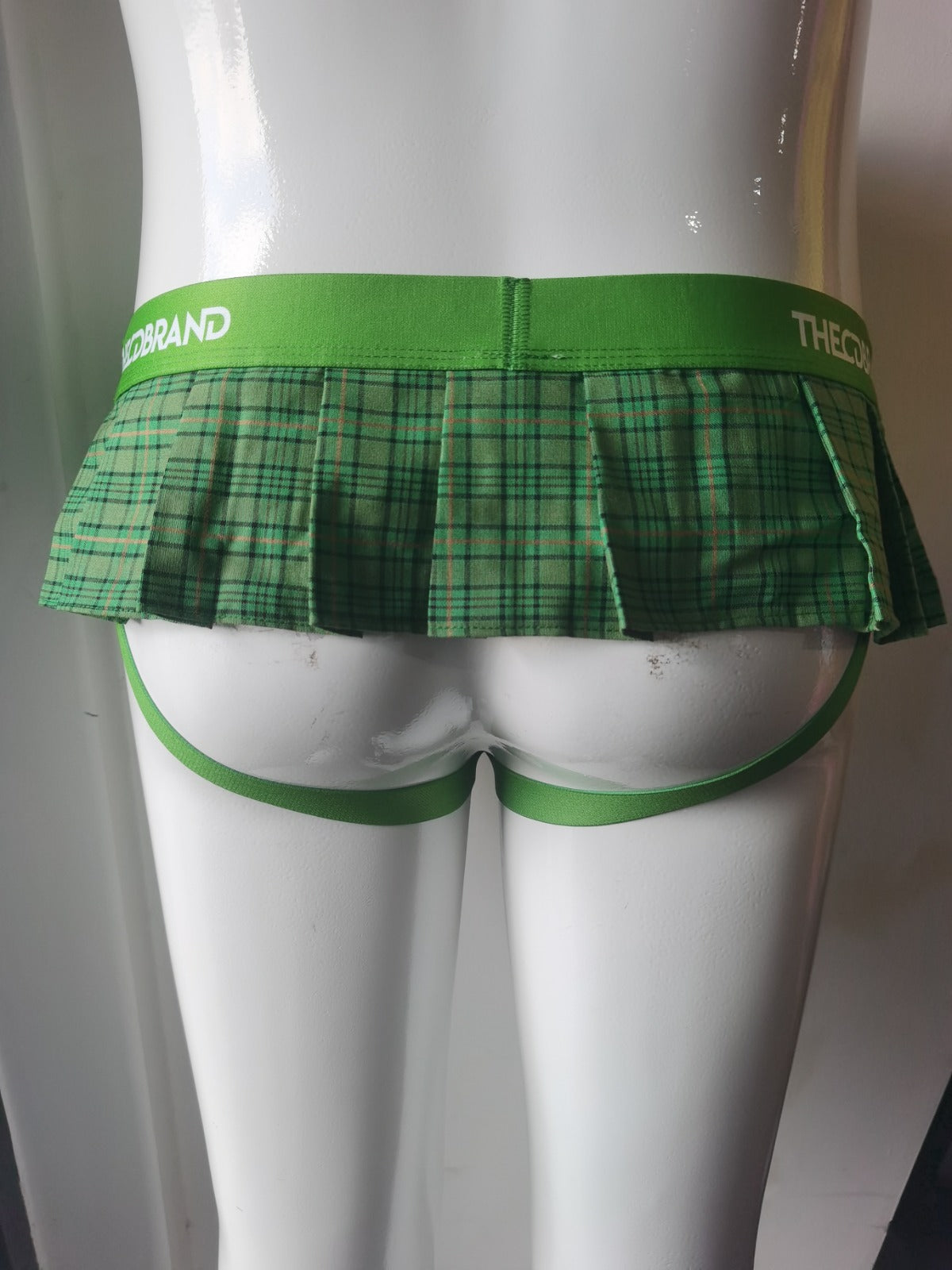 Green Jockstrap Mini Skirt