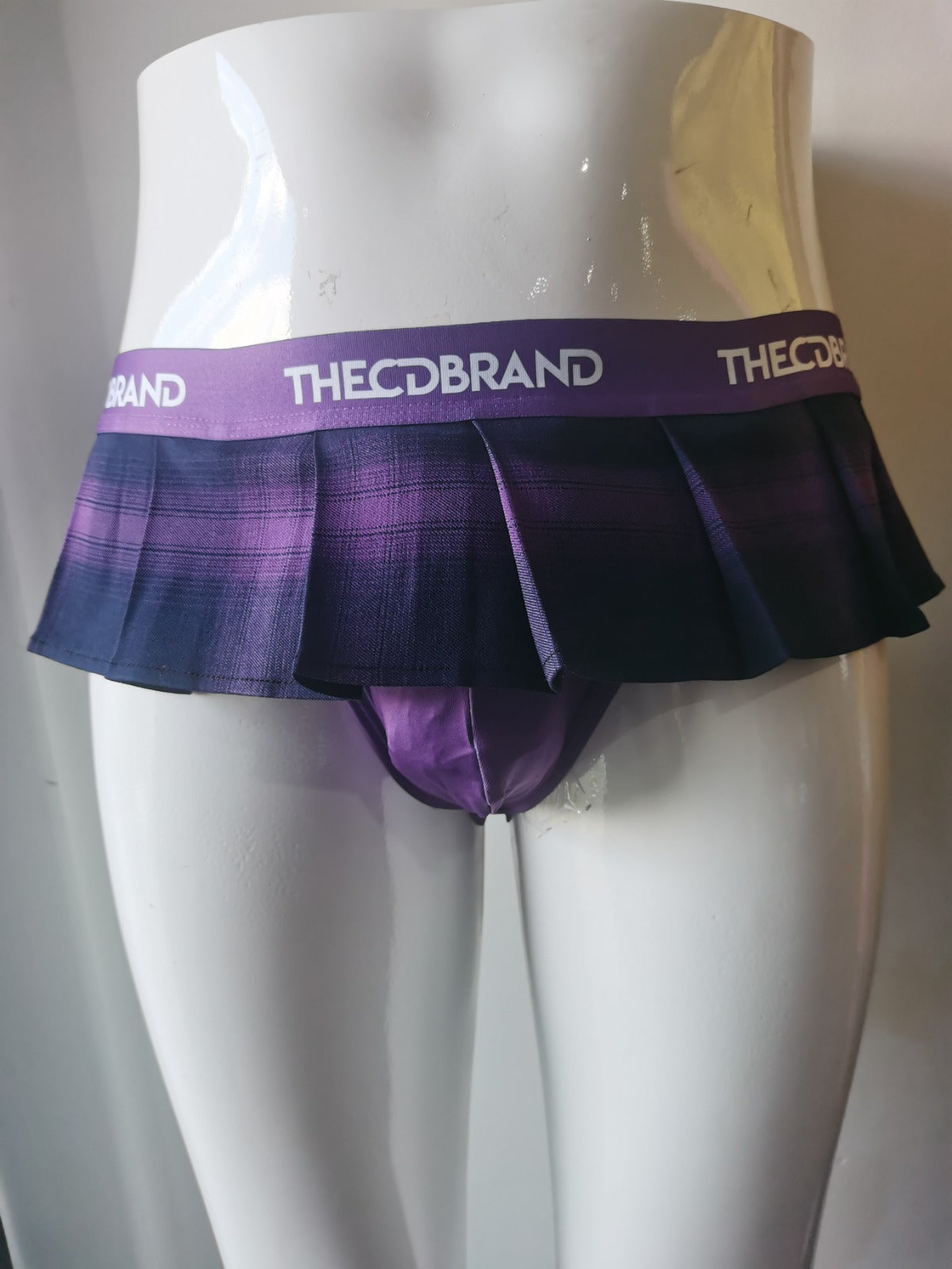 Purple Jockstrap Mini Skirt