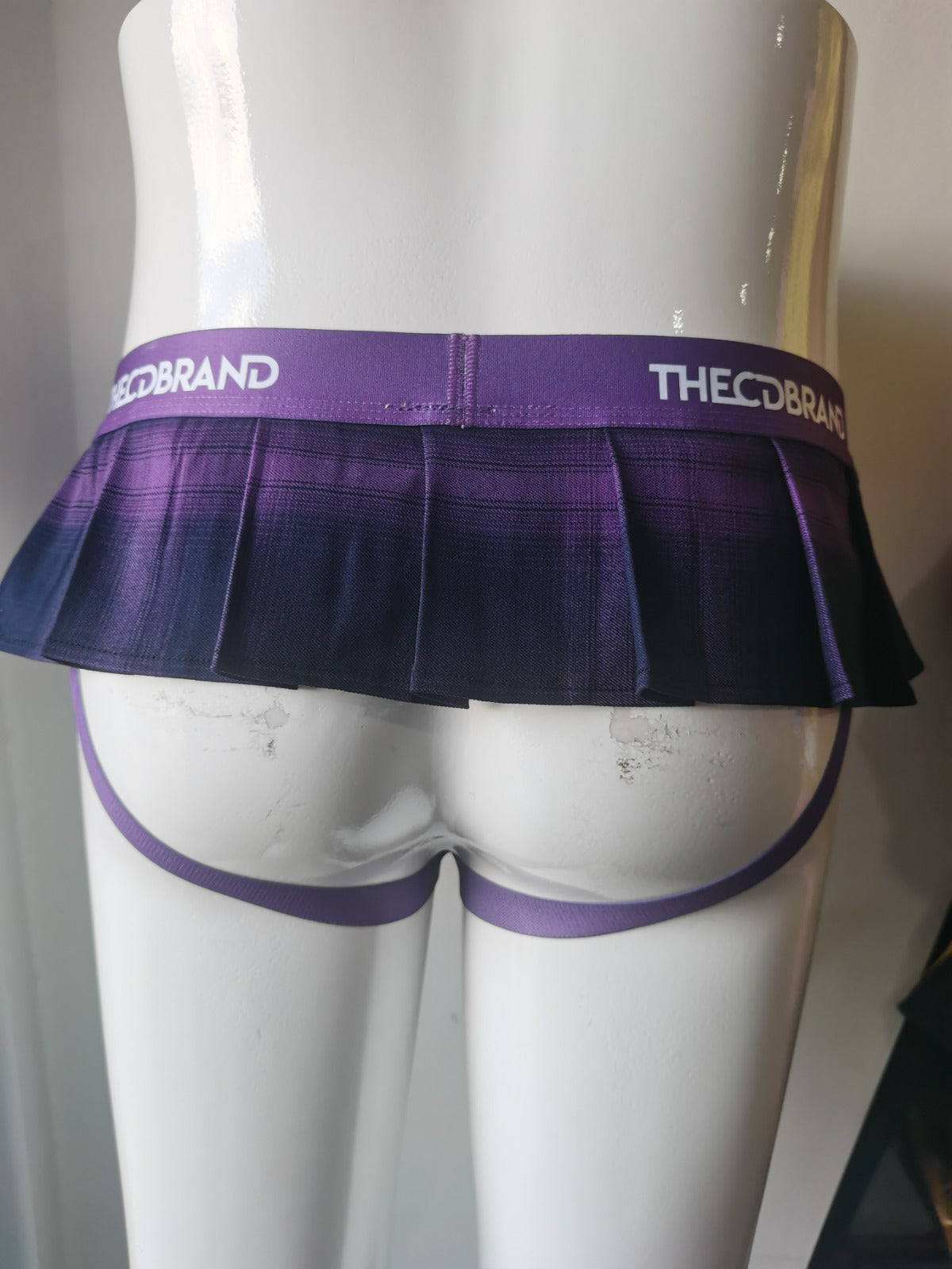 Purple Jockstrap Mini Skirt