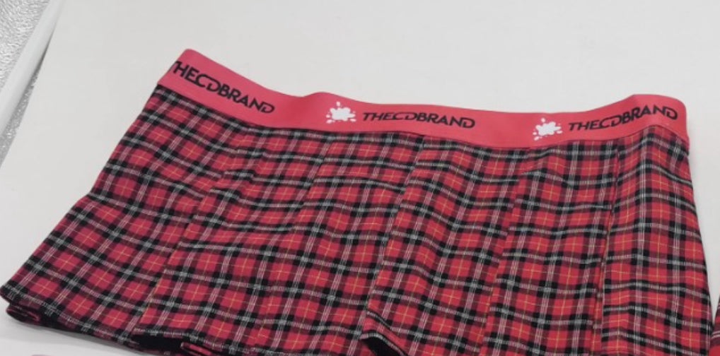Checkered Red Jockstrap Full Skirt