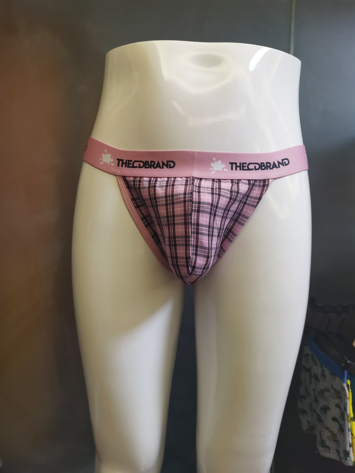 Pink Plaid Jockstrap