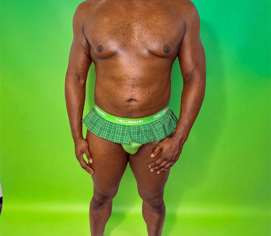 Green Jockstrap Mini Skirt