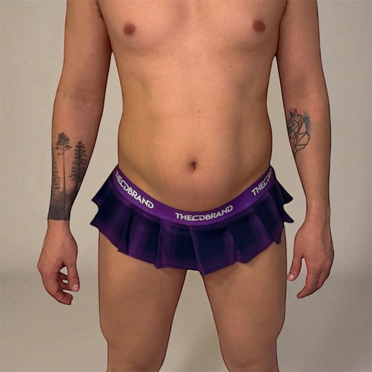Purple Jockstrap Mini Skirt