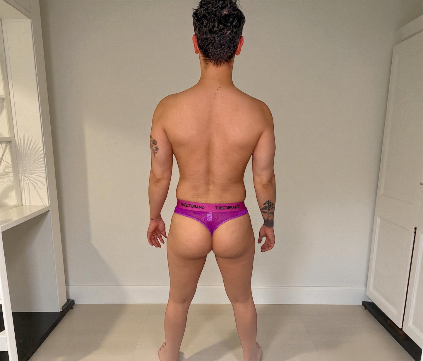 Purple Lace Thong