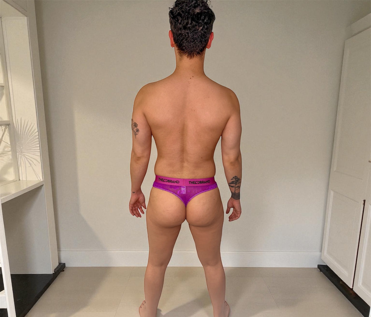 Purple Lace Thong