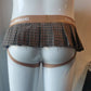 Brown Jockstrap Mini Skirt