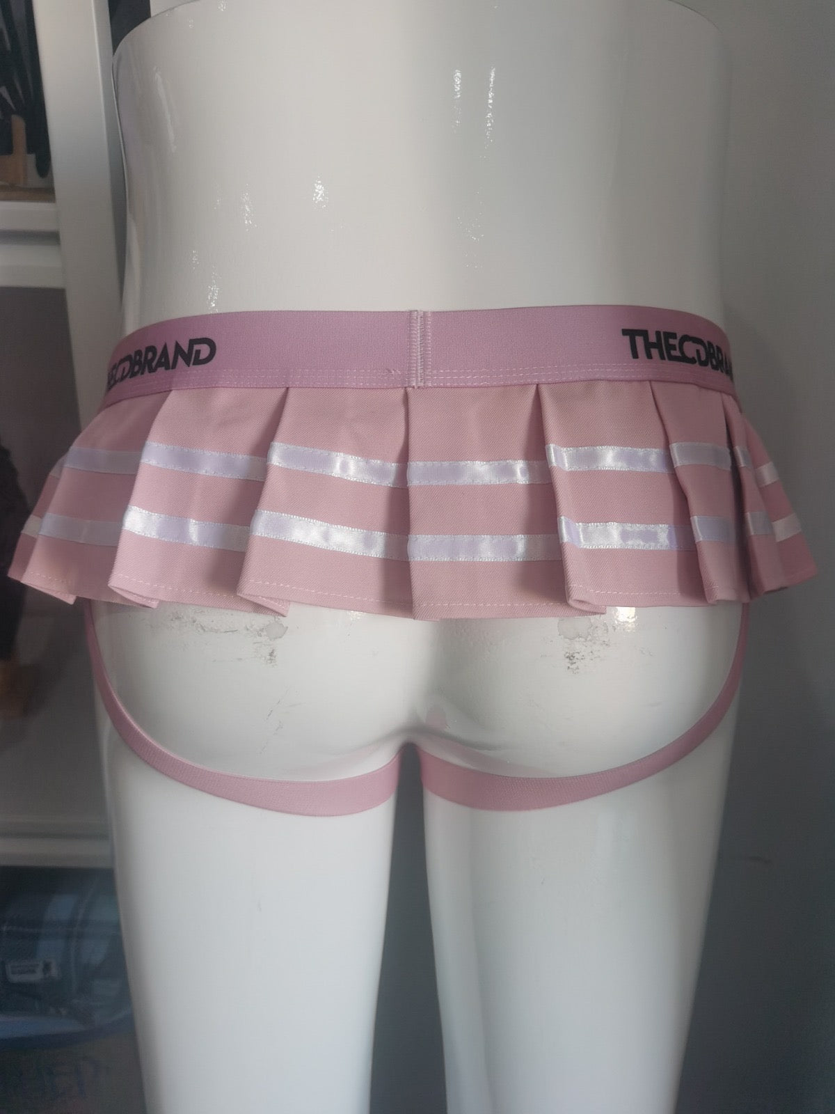 Pink Cheerleader Jockstrap Mini Skirt