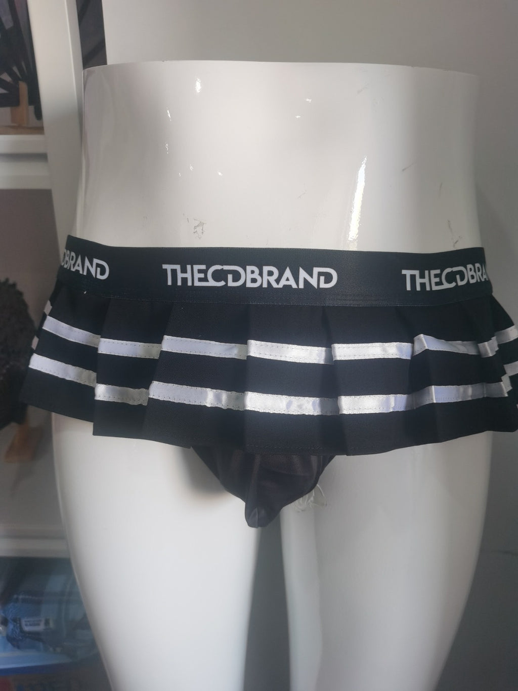 Black Cheerleader Jockstrap Mini Skirt