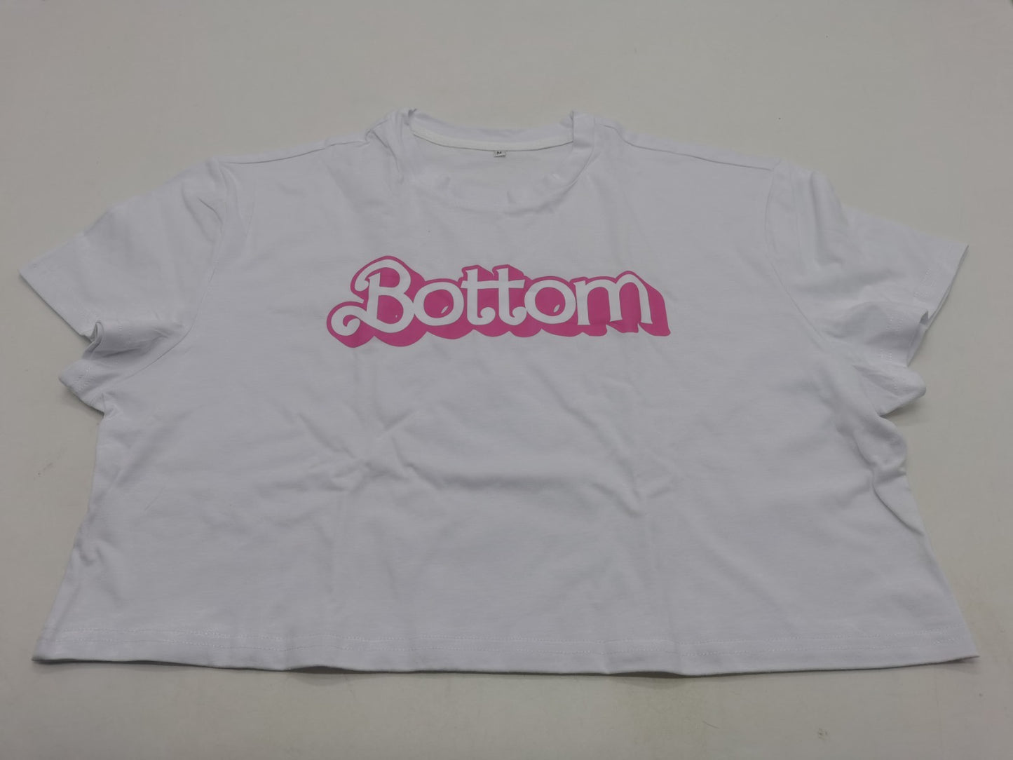 Bottom Crop Top Tee White