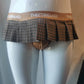 Brown Jockstrap Mini Skirt