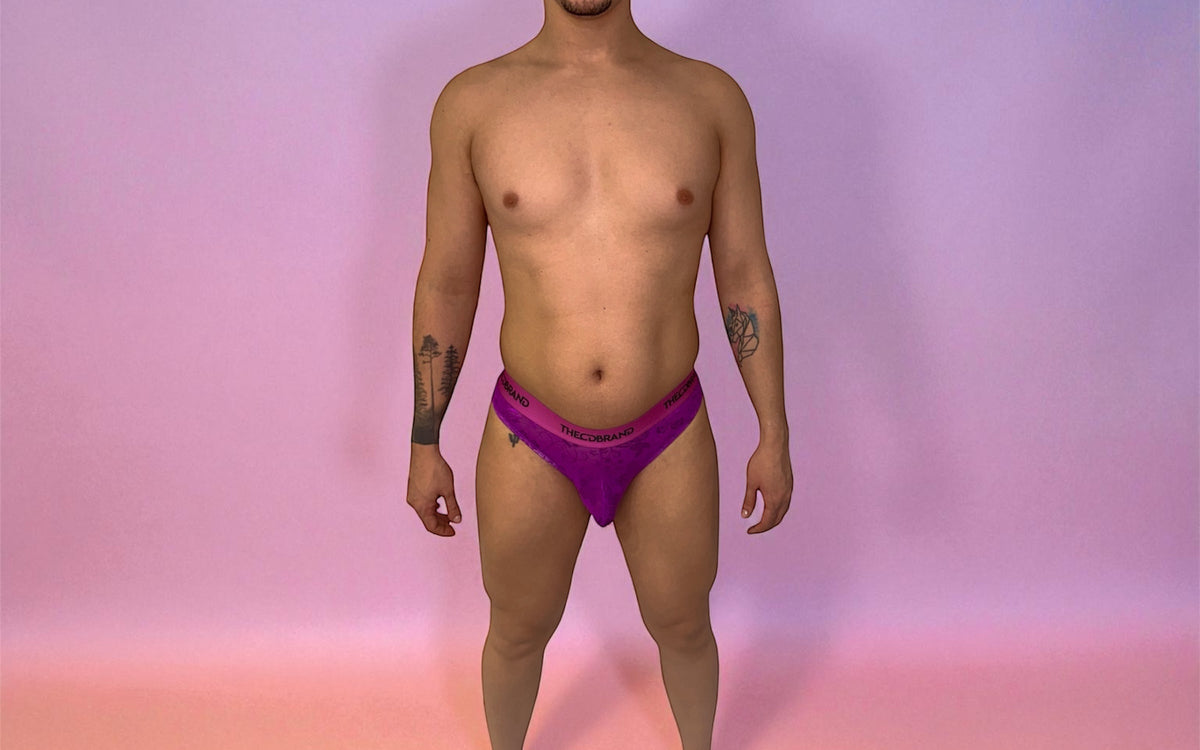 Purple Lace Thong