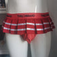 Red Cheerleader Jockstrap Mini Skirt