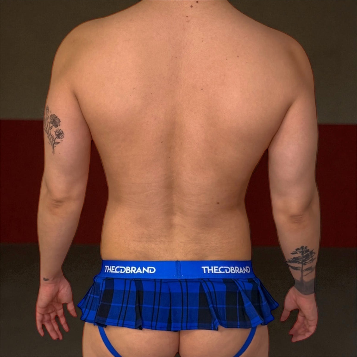 Blue Jockstrap Mini Skirt