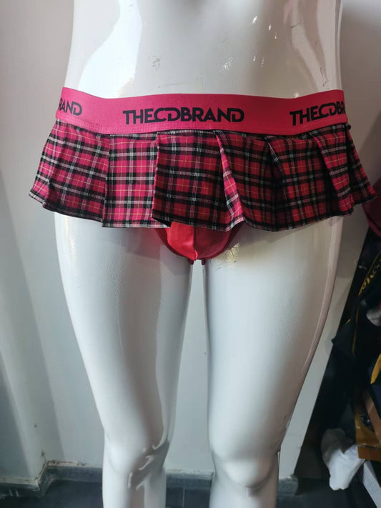 Checkered Red Jockstrap Miniskirt