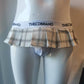 White Jockstrap Mini Skirt
