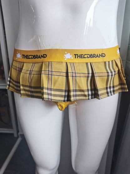 Old Logo Yellow Jockstrap Mini Skirt