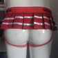Red Cheerleader Jockstrap Mini Skirt