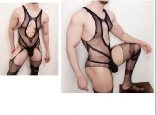 Lace Body Suit With Open Chest