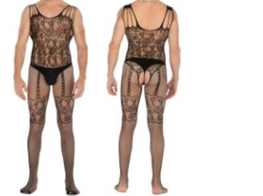 Lace Body Suit With Open Back