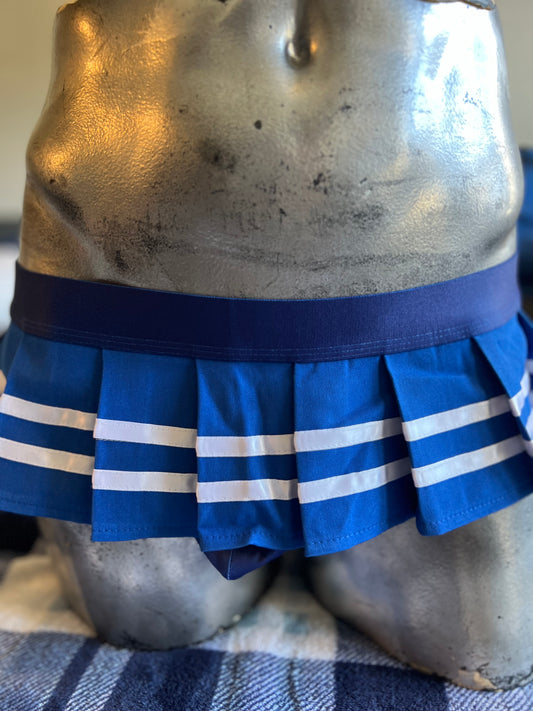 Blue Cheerleader Jockstrap Skirt Without Logo
