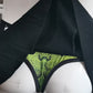 Black Snake Thong Mini Skirt