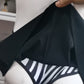 Black Zebra Thong Mini Skirt