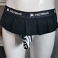 Black Zebra Thong Mini Skirt