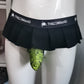 Black Snake Thong Mini Skirt