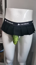 Black Snake Thong Mini Skirt