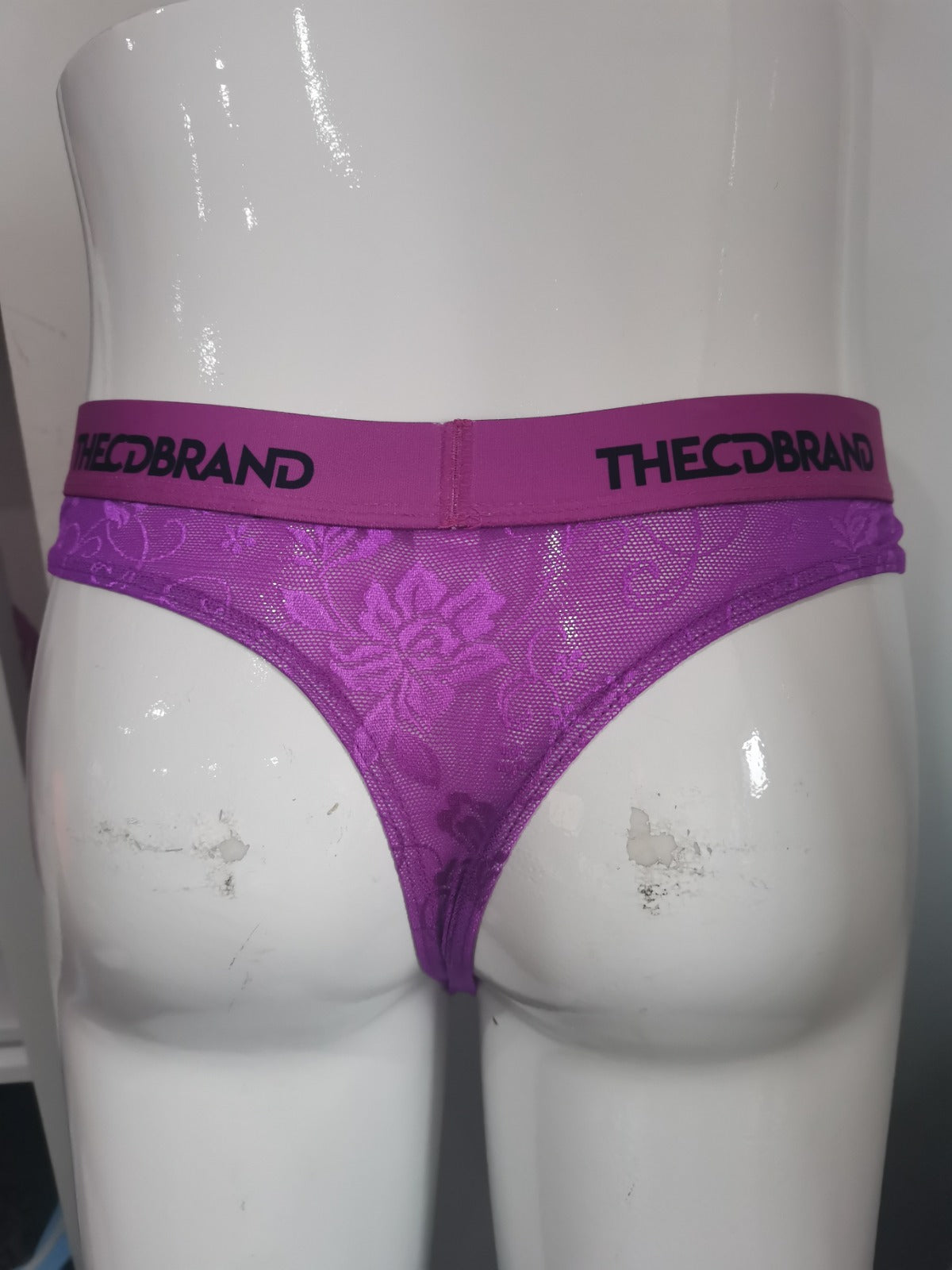 Purple Lace Thong