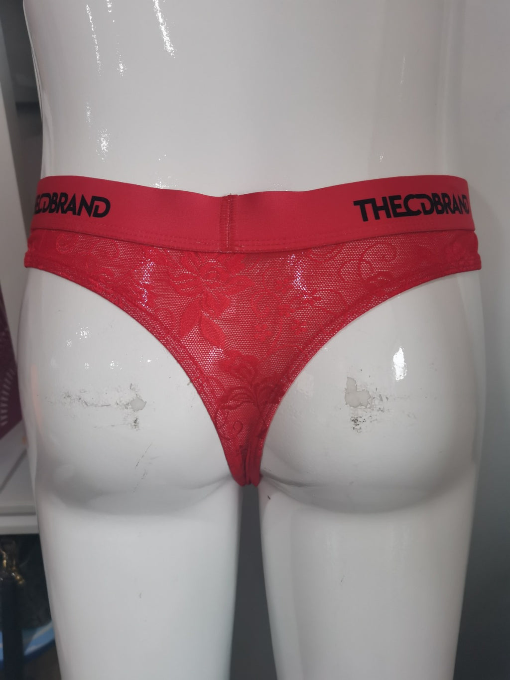 Red Lace Thong