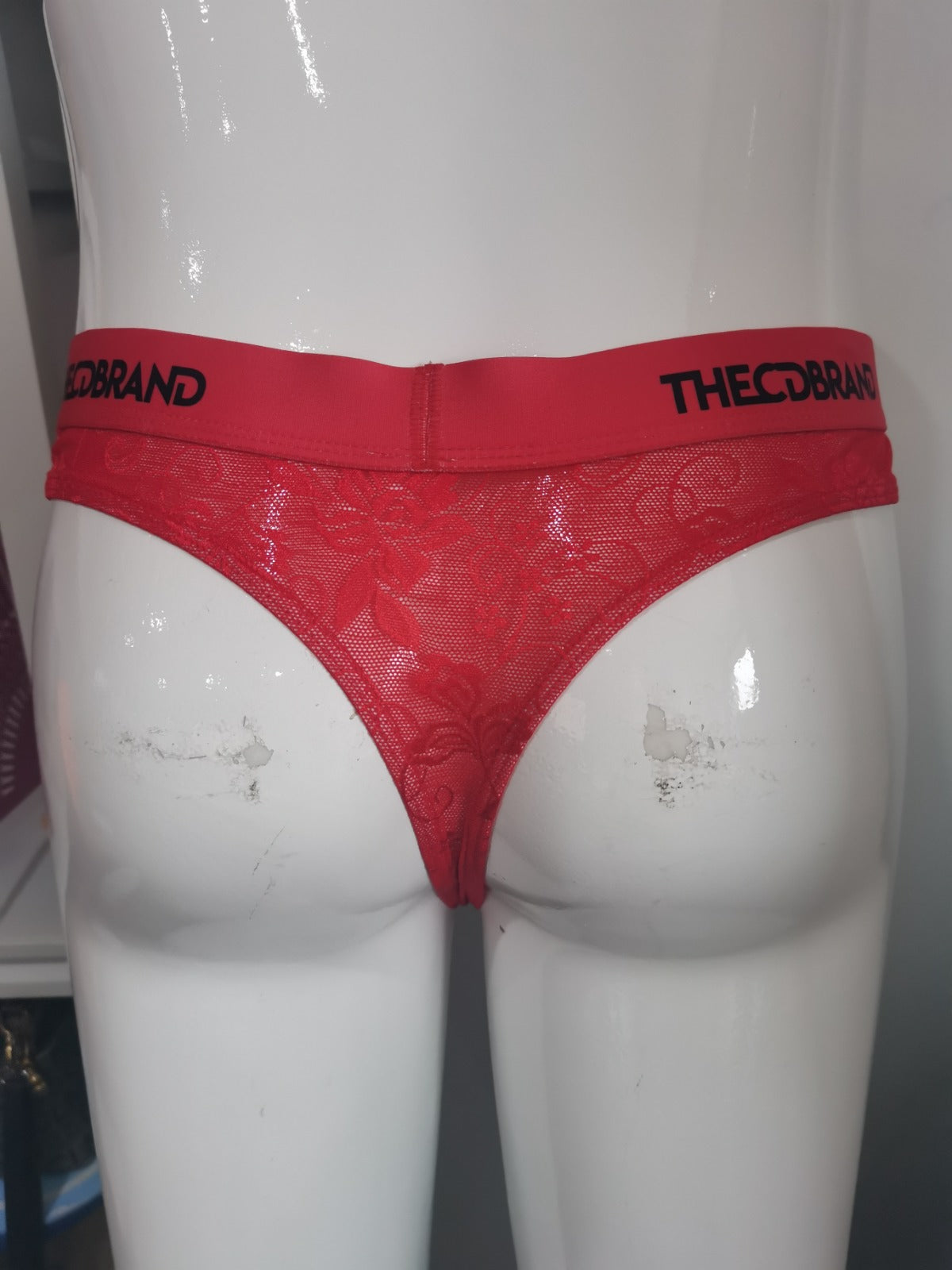 Red Lace Thong