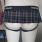 Black Jockstrap Mini Skirt