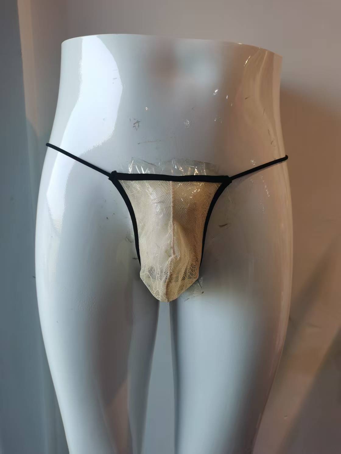 Yellow Lace Thong With Lace Back