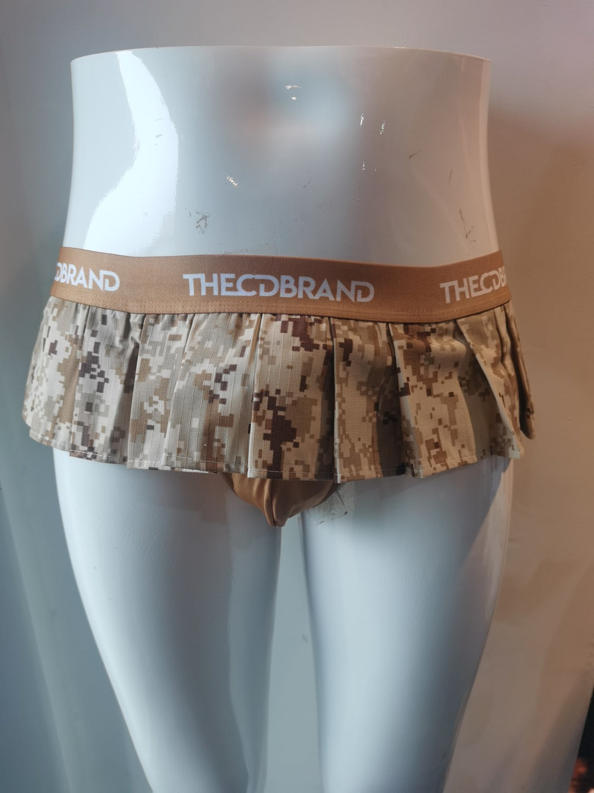 Brown Camo Jockstrap Mini Skirt