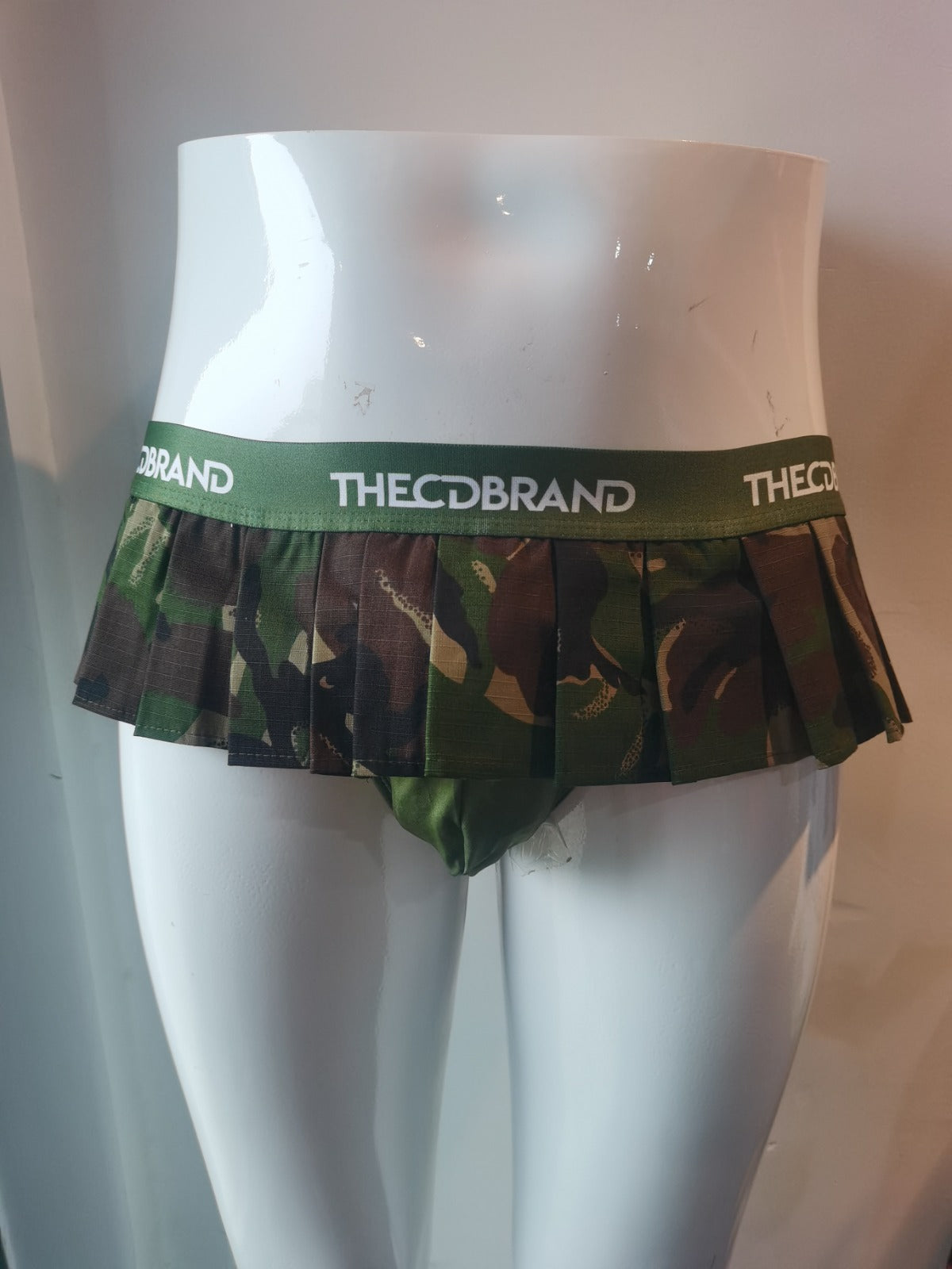 Green Camo Jockstrap Mini Skirt