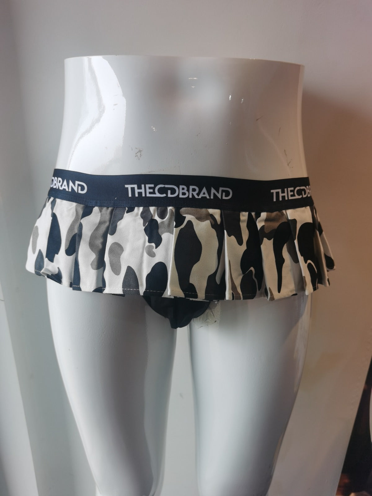 Black Camo Jockstrap Mini Skirt