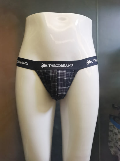 Black Plaid Jockstrap